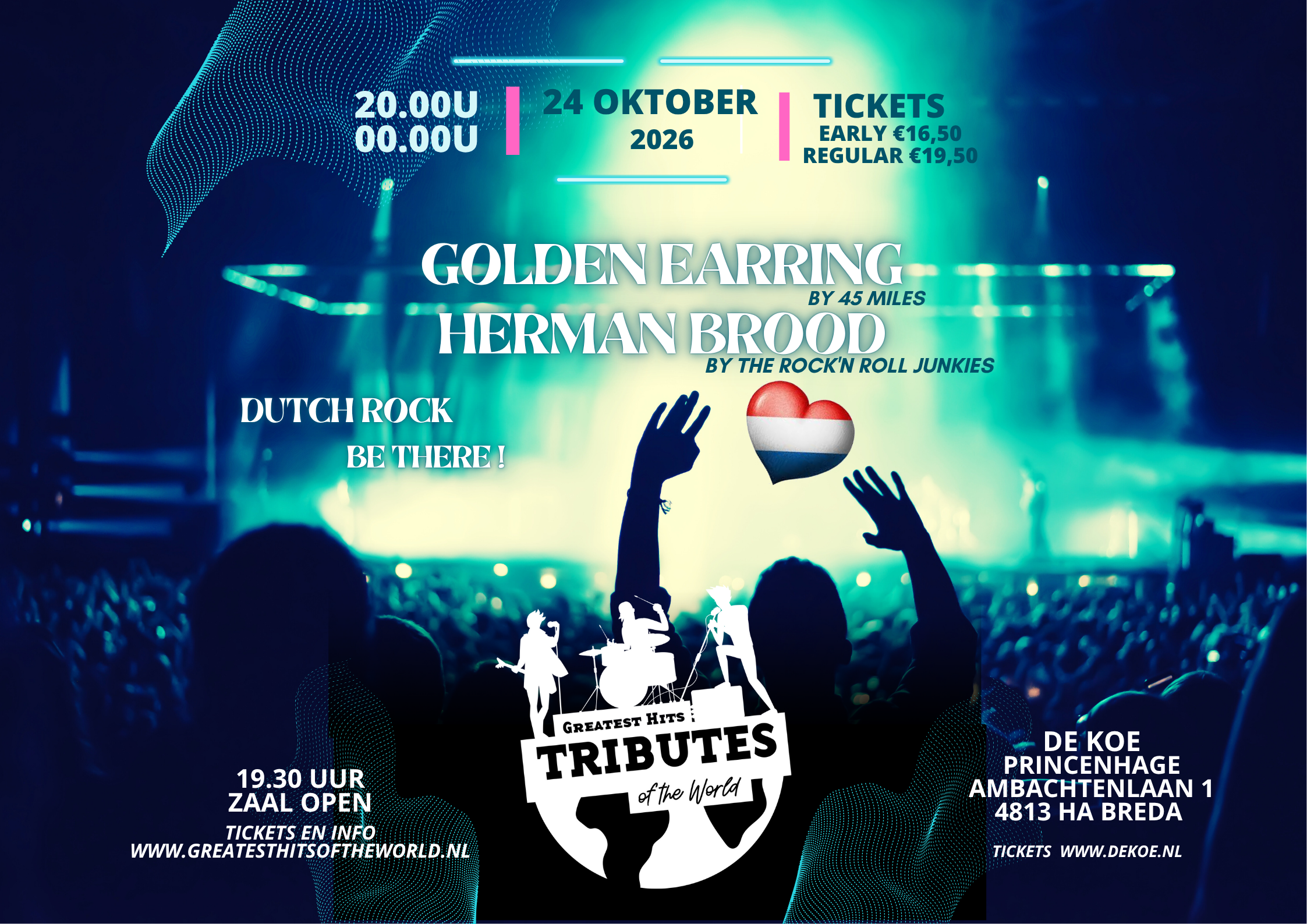 24 Oktober 2026 - Dutch Rock - Golden Earring en Herman Brood - Breda